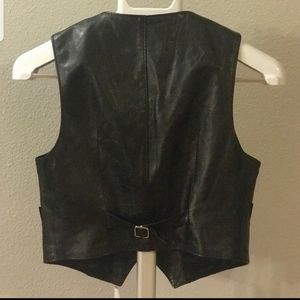 Black Vintage real Vest. Size M